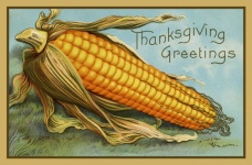 Hálaadás Vintage kukorica kártya