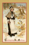 Den díkůvzdání Vintage Pilgrim Card