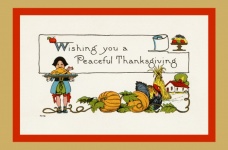 Thanksgiving Vintage Kürbiskarte