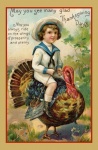 Carte de dinde vintage de Thanksgiving