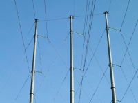 Three Pairs Of Utility Poles