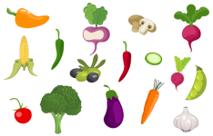 Illustrazione di clipart di verdure