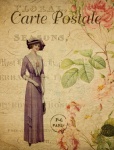 Carte poștală vintage femeie victoriană