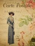 Carte poștală vintage femeie victoriană