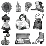 Vintage viktorianska kvinnor accessoarer