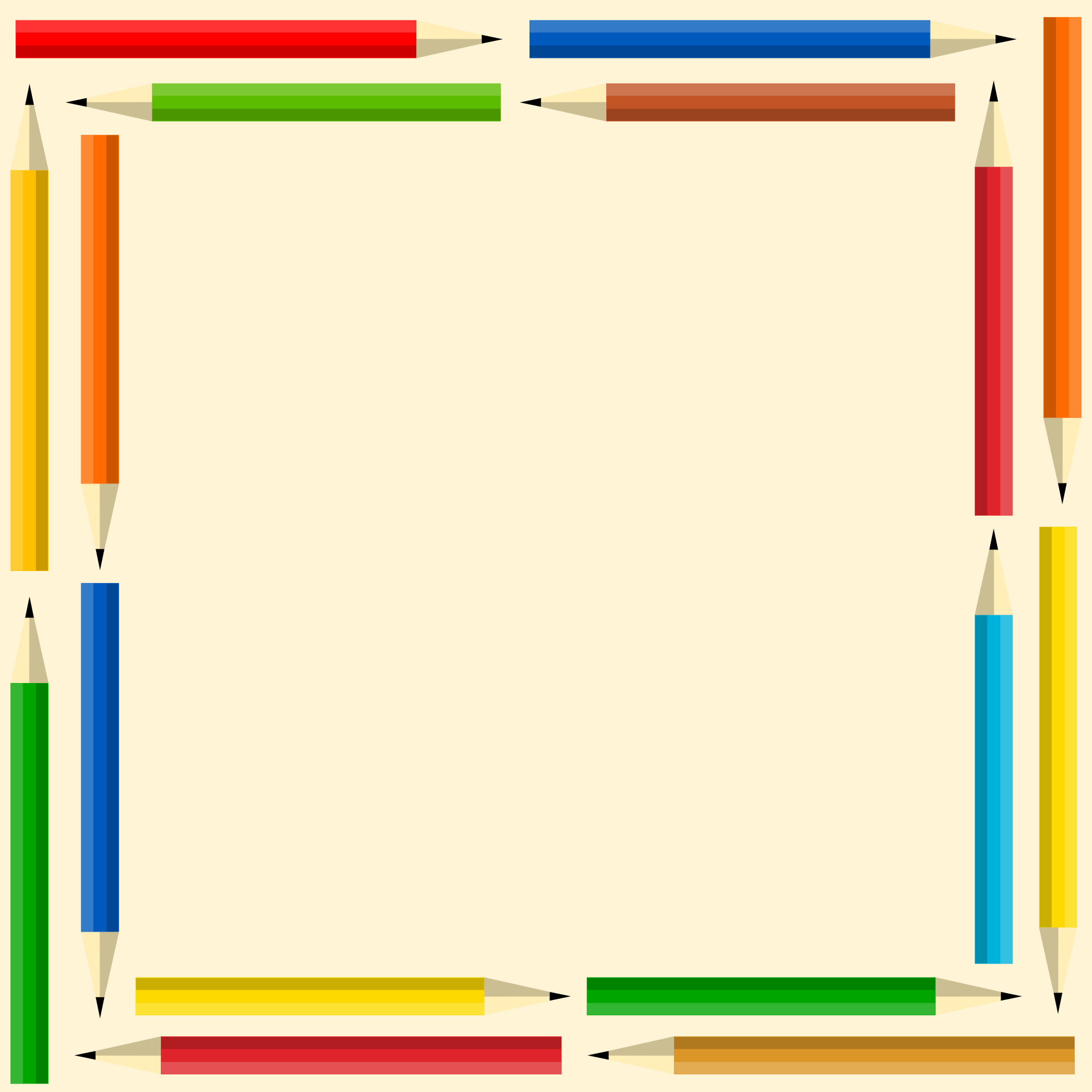 Colored Pencils Frame