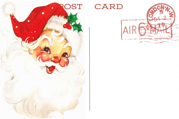 クリスマスポストカードサンタ 無料画像 Public Domain Pictures