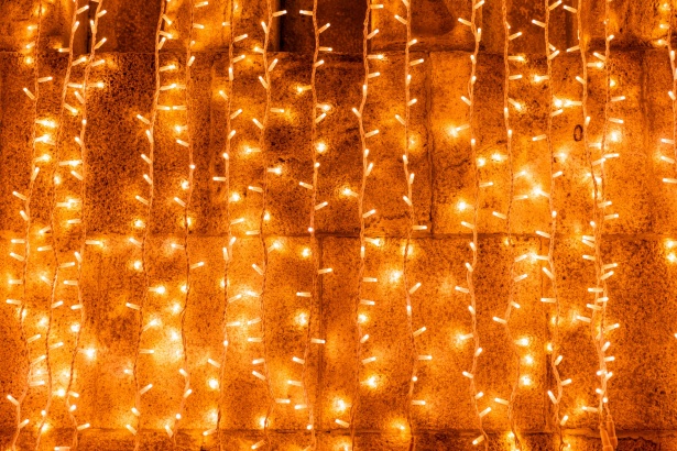 Orange Christmas Lights Background Free Stock Photo - Public Domain ...