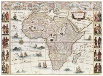 Afrika mapa vintage umění