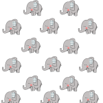 Baby Elephant Pattern Background