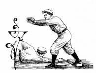 Baseball Vintage Art Ilustrace