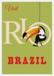 Affiche de voyage au Brésil