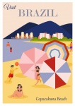 Poster di viaggio in Brasile
