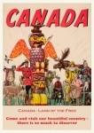 加拿大复古旅行海报