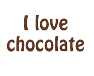 Typographie d'amour au chocolat