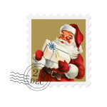 Christmas Santa Postage Stamp