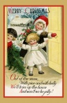 Tarjeta de Navidad Vintage para niños