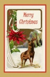 Christmas Vintage Deer Card