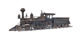 Clipart de arta vintage locomotiva