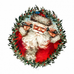 Clipart Navidad Santa Vintage