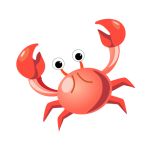 Crab Cartoon Clipart Illustration