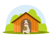 Dog Kennel House Clipart