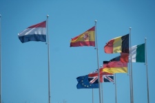 Vlajky ve větru