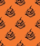 Evil Pumpkin Seamless Background