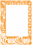 Floral Frame Orange Clipart