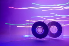 Freezelight, cd disc, neon, luminos