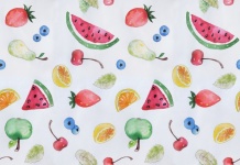 Fruit, Summer, Vitamins, Watercolor