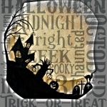 Halloween Wordart Poster