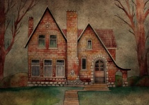 House, Cottage, Brick, Brick House