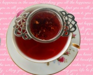 Tasse de thé bons voeux