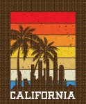 Poster de călătorie din California