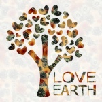 Love Earth Patterned Tree
