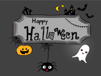 Banner de Halloween fericit