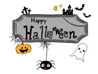 Banner de Halloween fericit