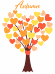 Heart autumn tree