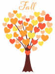 Heart autumn tree