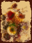 Artistic flower poster
