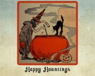 Vintage Halloween üdvözlet