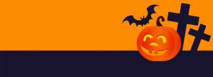Banner de calabaza de Halloween
