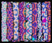 Grunge geometric patterned strips
