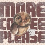 Funny Owl Coffee Poster