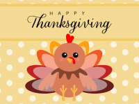 Thanksgiving Card With Turkey