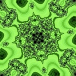 抽象的な緑のフラクタル