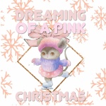 Pink Christmas Mouse illustration