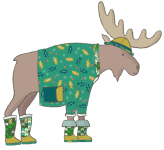 Christmas Moose PNG green