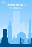 Plakat podróżny po Stambule